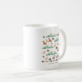 Cute Alpaca Herd Pattern Coffee Mok (Voorkant rechts)