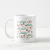 Cute Alpaca Herd Pattern Coffee Mok (Links)