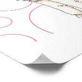 Cute Alpaca-Kawaii collectie Poster (Hoek)