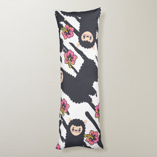 Cute Alpaca Lichaamskussen (Achterkant (Verticaal))