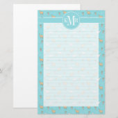 Cute Alpaca Llama Cactus Pattern Briefpapier (Voorkant / Achterkant)