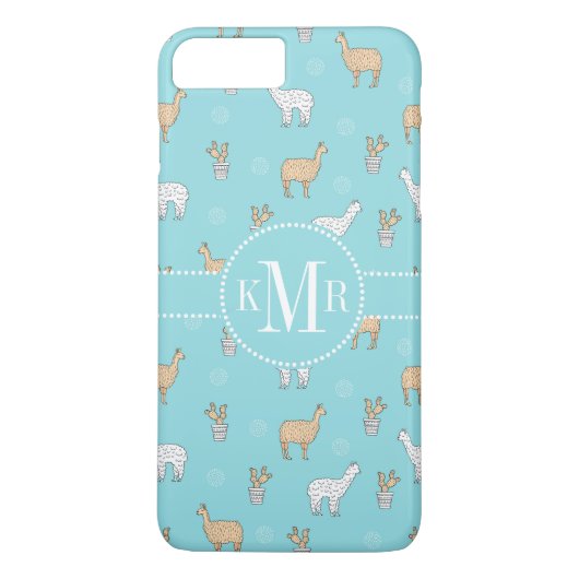 Cute Alpaca Llama Cactus Pattern Case-Mate iPhone Case (Achterkant)