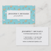 Cute Alpaca Llama Cactus Pattern Visitekaartje (Voorkant / Achterkant)