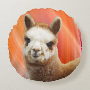 Cute Alpaca Round Pillow Rond Kussen
