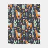 Cute Alpacas Pattern Fleece Deken (Voorkant)
