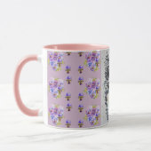 Cute Alpacca Llama lilas Aquarelle Peinture Mug (Gauche)