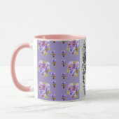 Cute Alpacca Llama violet Aquarelle Peinture Mug (Gauche)