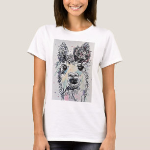 Cute Alpacca Llama Waterverf die T Shirt schildere
