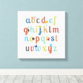 Cute Alphabet Design Canvas Afdruk (Insitu (Houten vloer))