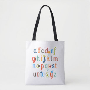 Cute Alphabet Design Draagtas