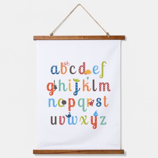 Cute Alphabet Design Hangend Wandkleed (Voorkant)