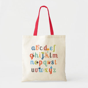 Cute Alphabet Design Tote Bag