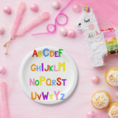 Cute Alphabet Papieren Bordje (Feest)