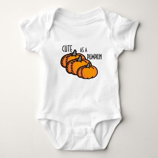 CUTE ALS EEN PUMPKIN baby onzie! Halloween of herf Romper (Voorkant)