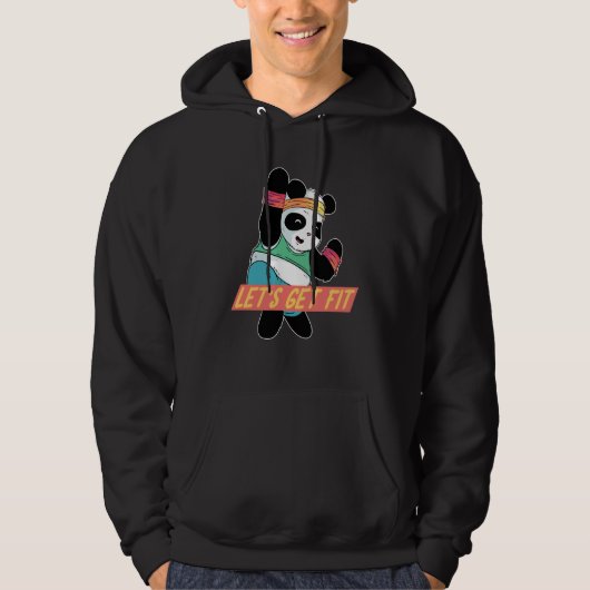 Cute amazing panda quote for animal enthusiasts hoodie (Voorkant)