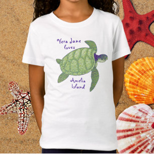 Cute Amelia Island Zee Turtle T-shirt