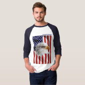 Cute American Eagle, de Amerikaanse vlag, patriott T-shirt (Voorkant volledig)