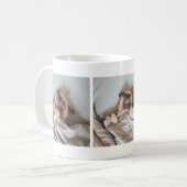 Cute Amoureux des chiens endormi Photo Collage Mug (Devant gauche)
