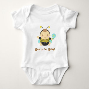 Cute, Amusante Bee is voor Baby, Bumble Bee Baby B Romper