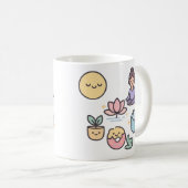 Cute Amusante Nourriture & Chat Mug (Devant droit)