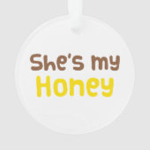Cute Amusing Couple Male Beer and Bee Ornament (achterkant)