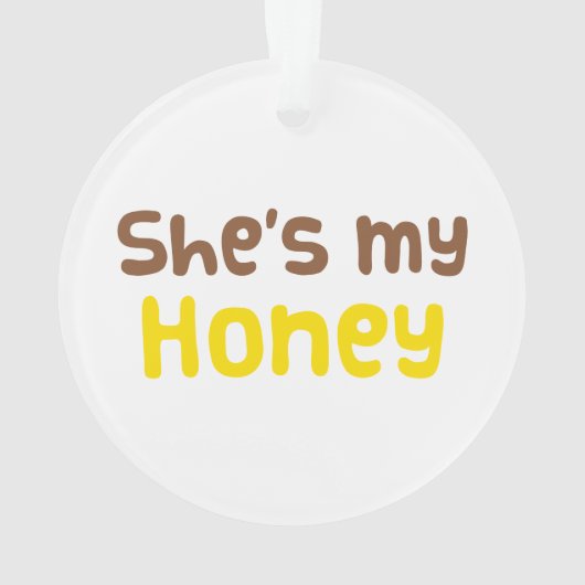 Cute Amusing Couple Male Beer and Bee Ornament (achterkant)