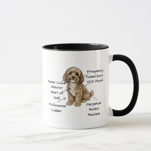 Cute Anatomy of a Cockapoo Dog Lover Gift Mok (Rechts)