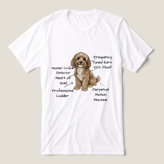 Cute Anatomy of a Cockapoo Dog Lover Gift Tri-Blend Shirt (Design voorkant)