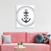 Cute Anchor Canvas Afdruk (Insitu (Woonkamer))