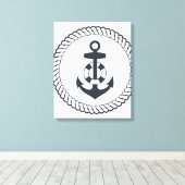 Cute Anchor Canvas Afdruk (Insitu (Houten vloer))