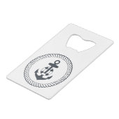 Cute Anchor Kredietkaart Flessenopener (Achterkant Gekanteld)