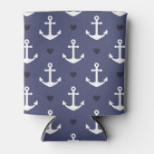 Cute Anchor Pattern Blikjeskoeler (Voorkant)