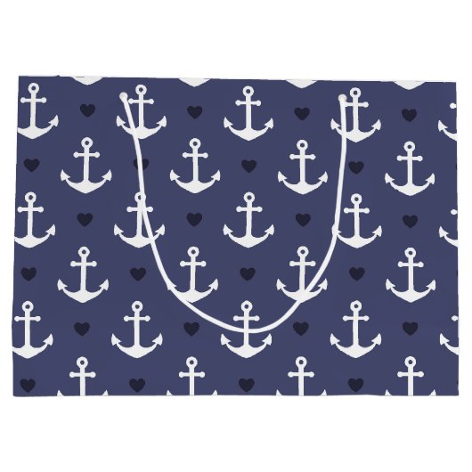 Cute Anchor Pattern Groot Cadeauzakje (Achterkant)