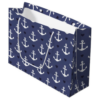 Cute Anchor Pattern Groot Cadeauzakje