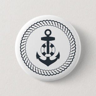 Cute Anchor Ronde Button 5,7 Cm