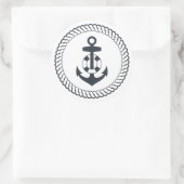 Cute Anchor Ronde Sticker (Tas)