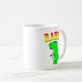 Cute and Angry T-Rex RAWR Groovy Text Koffiemok (Voorkant rechts)