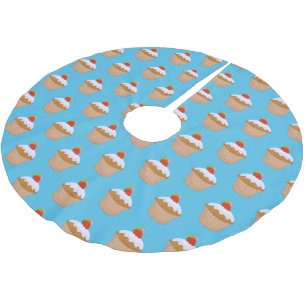 Cute and Chocolate Cupcake Cherry Pattern Kerstboom Rok