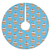 Cute and  Chocolate Cupcake Cherry Pattern Kerstboom Rok (Voorkant)