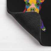 Cute and Colorful Boston Terrier Mousepad Muismat (Hoek)