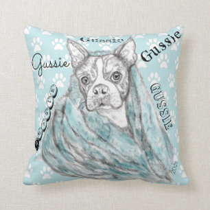 Cute and Colorful Boston Terrier Sierkussen