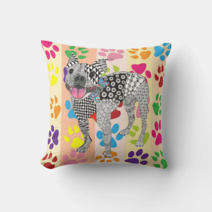 Cute and Colorful Boston Terrier Sierkussen