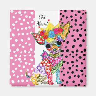 Cute and Colorful Chihuahua Magnet Magneet