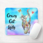 Cute and Colorful Crazy Cat Lady Muismat (Met muis)