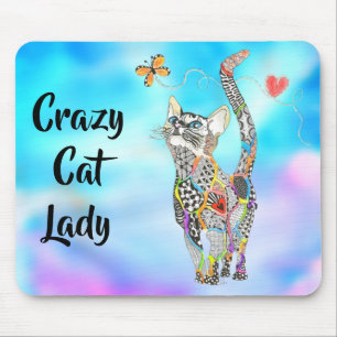 Cute and Colorful Crazy Cat Lady Muismat