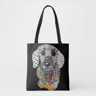 Cute and Colorful Dachshund Canvas tas