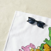 Cute and Colorful Dinosaurs Strandlaken (In situ)