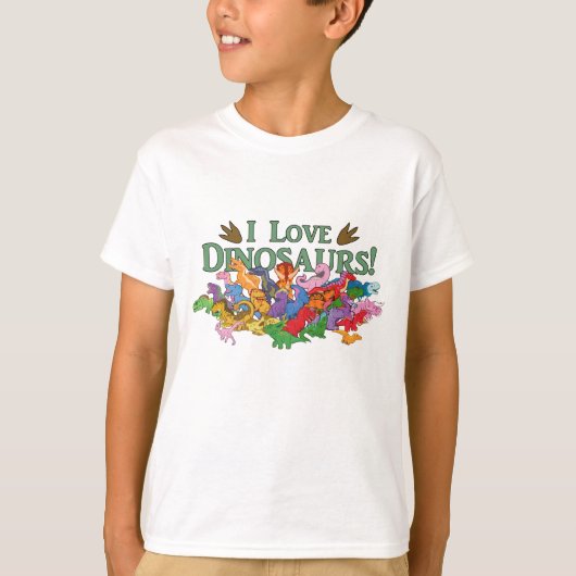 Cute and Colorful Dinosaurs T-shirt (Voorkant)
