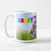 Cute and Colorful Dog and Cat Adoption Mug (Gauche)