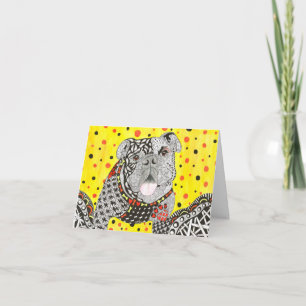 Cute and Colorful English Bulldog Wenskaart Bedankkaart